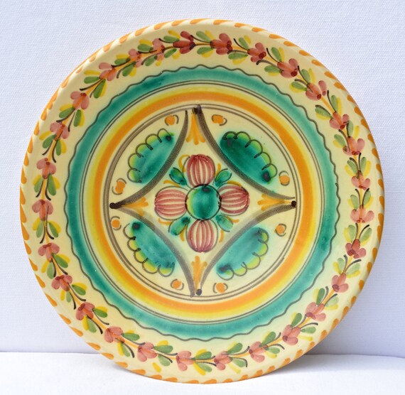 Vintage Hand Painted Majolica Spanish Tile by PrettyHomeFinds