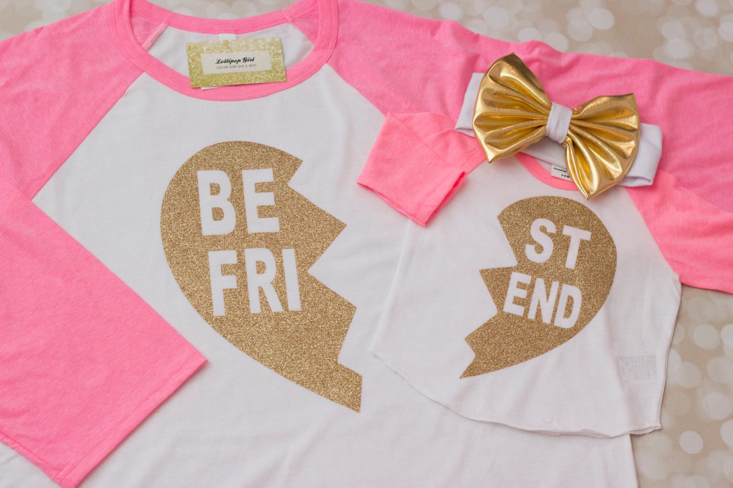 Best Friends Raglan Mommy & Me shirts Baseball tee 3/4