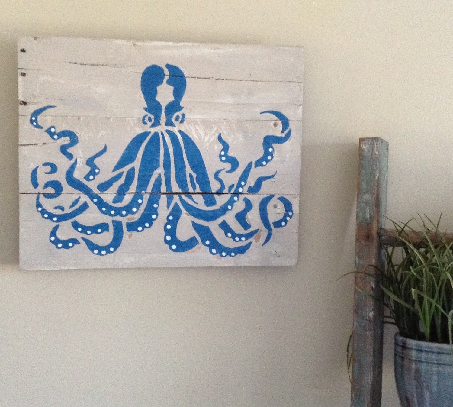 Reclaimed Wood Wall Decor Octopus Handmade Art by RehoRehab