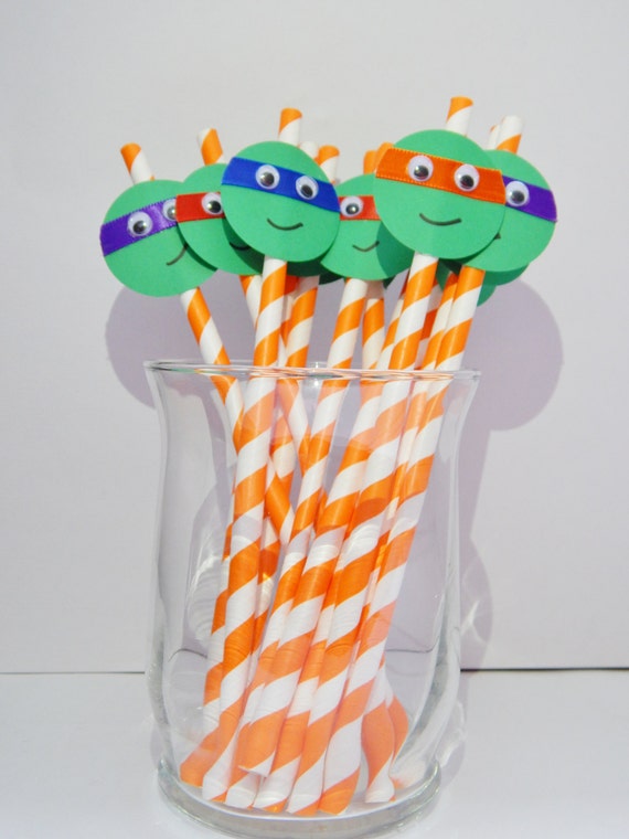 Teenage Mutant Ninja Turtle Party Straws by MakingLifeMemorable