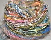 FIBERS, Yarn Fibers, Fringe Yarn, Pastel Pink, Yellow, Blue Fibers, Scrapbook fibers, Knitting Yarns, Crotchet Yarn, Scrapbook Fringe