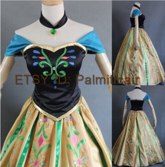 Items similar to Disney Frozen Anna Costume Anna Dress Cosplay Outfit