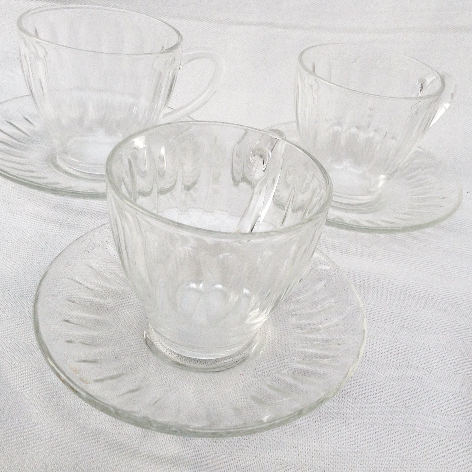French Vintage Tea Cups & Saucers Set of 12 Haute Juice