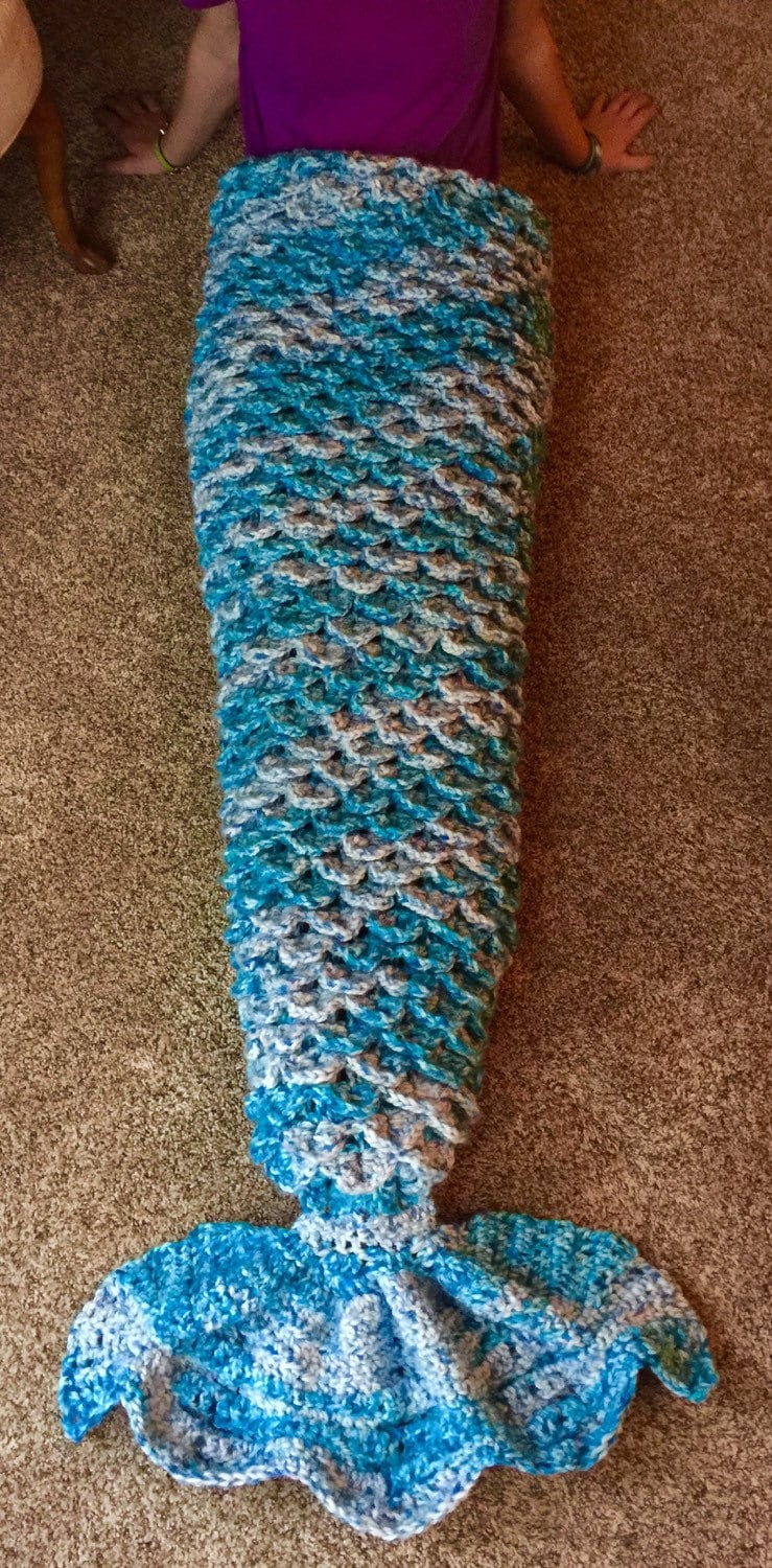 Mermaid Tail Blanket by SnugglyBoutique on Etsy
