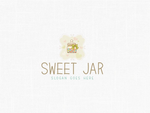 Custom Sweets Logo Design / Candy Jar by MaggieCreative on Etsy