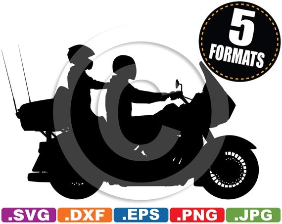 Download Harley-Davidson Touring Motorcycle w/riders Clip Art svg