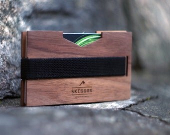 WOODEN wallet / money clip