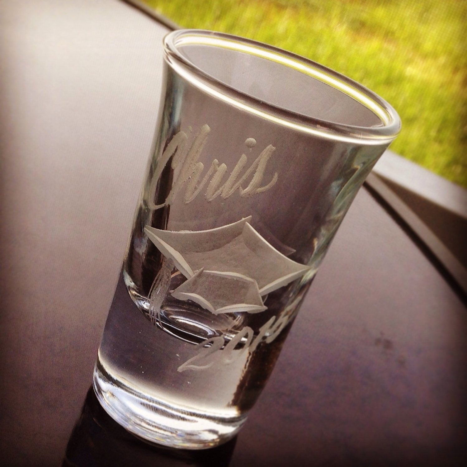 Hand Engraved Personalized Graduation Shot Glass