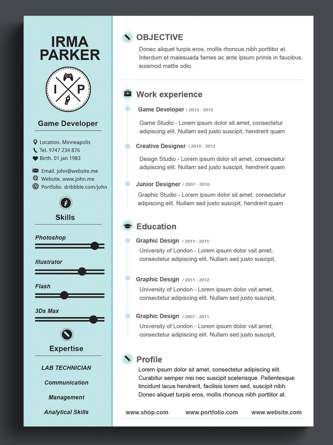 custom resume template cv template photoshop resume