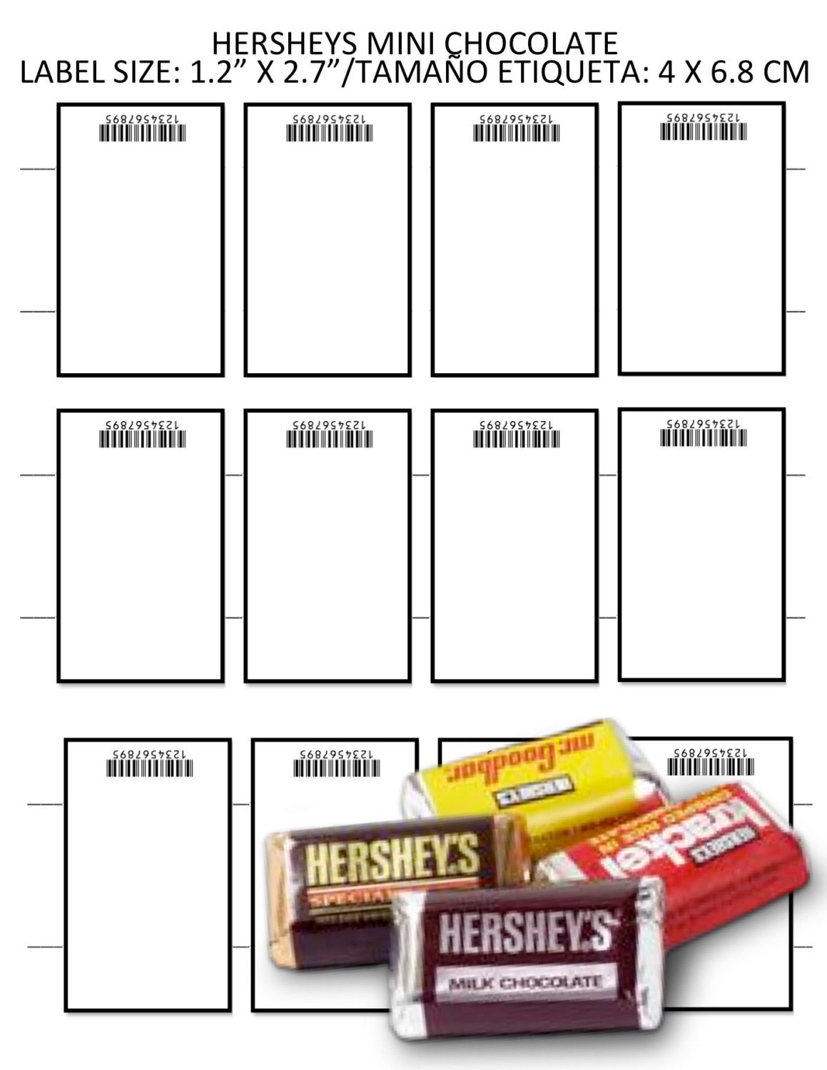 Hershey's mini Template by CaleCliparts on Etsy