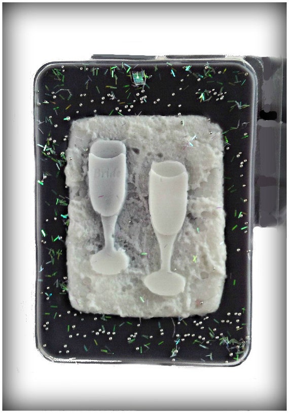 CHAMPAGNE TOAST  6 cube scented wax melt clamshell