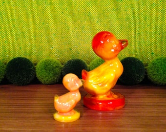 Sunburst Boyd Glass Duck and Duckling