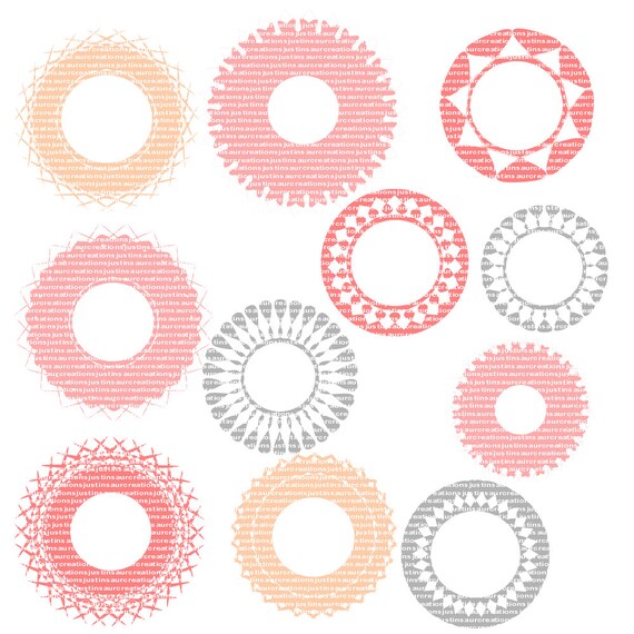Download Intricate Doileys Monogram SVG STUDIO Ai EPS by CraftyLittleNodes