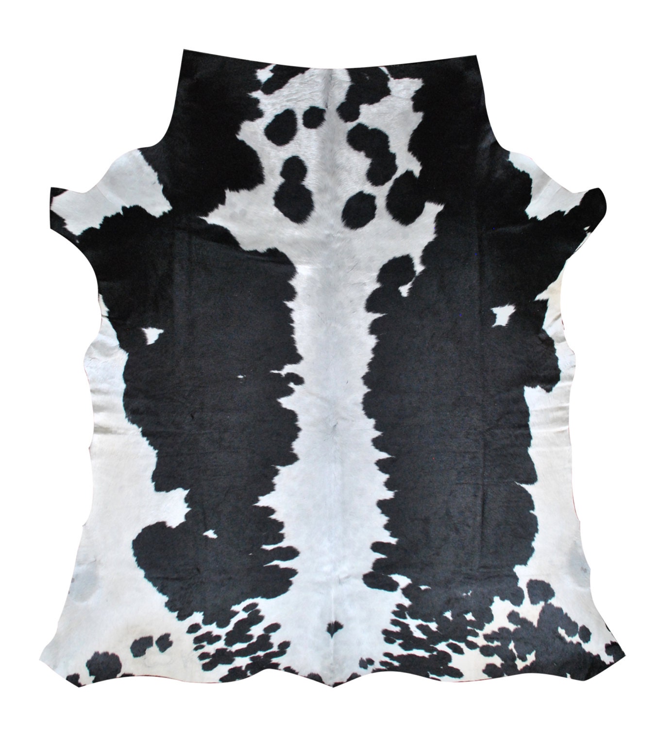 Cowhide Rug Large 78x 60.5 black and white cow