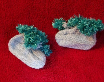 Women's Crochet Blue Slippers Baby Blue Crochet Slippers