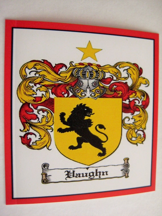 Vaughn Family Crest Coat Of Arms Decal / Sticker by ArtNewvau