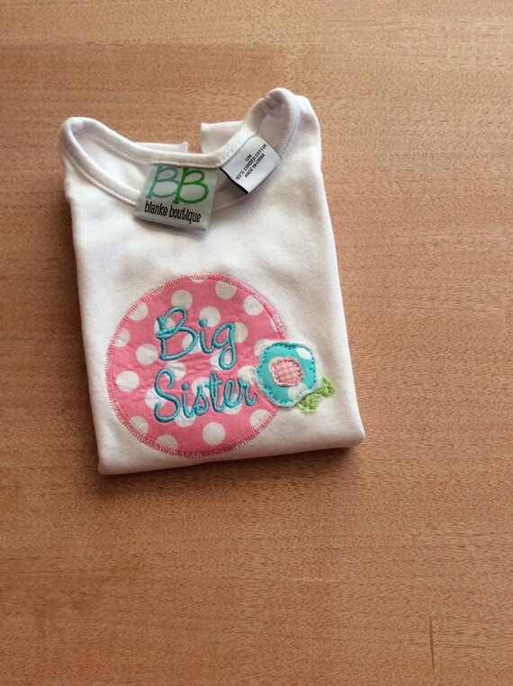 big sister applique shirt