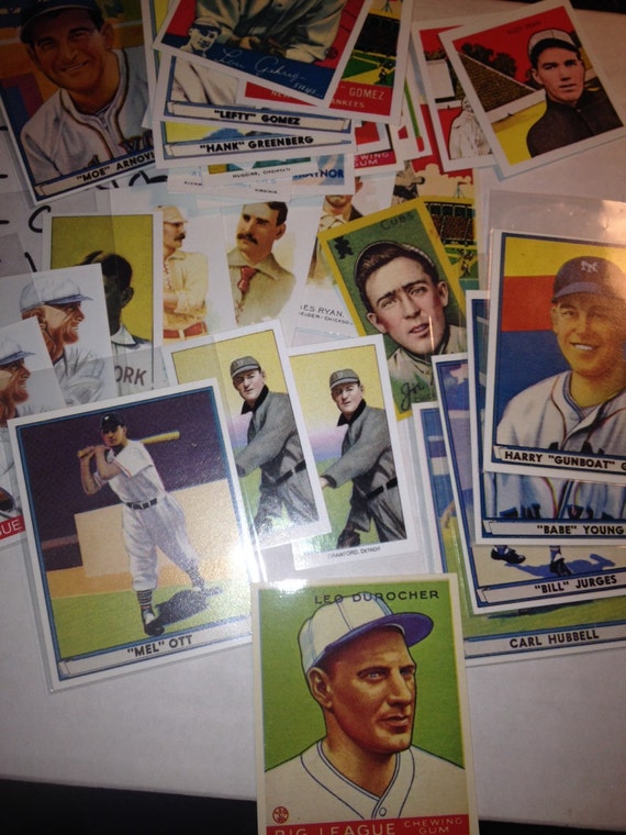 sports cards reprint cards 55 total by Lifesthings on Etsy