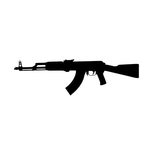 AK-47 AK47 rifle vinyl diecut decal car window laptop sticker