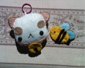 plush bee keychain