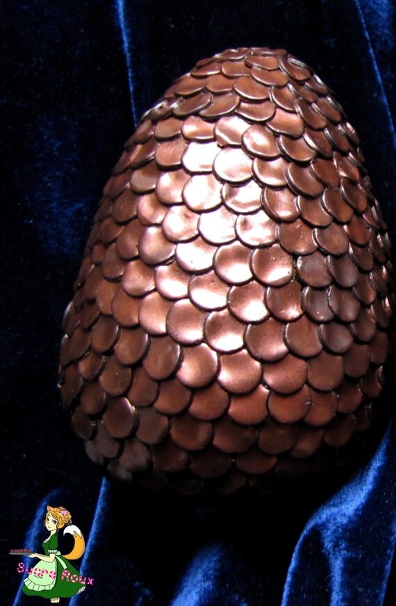 Dragon egg Brown copper copper 13 cm Game Of by SucreRouxCreations