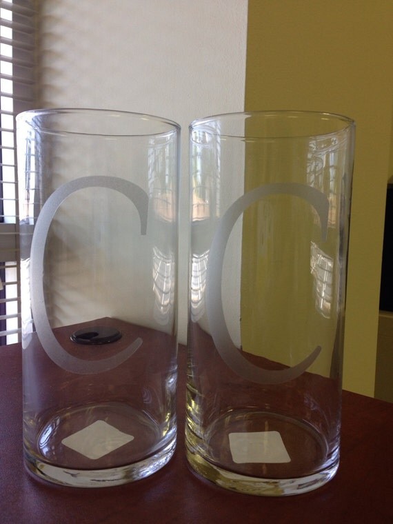 Etched Glass Vinyl Decal Flower Vase by SimplySouthernSweetT