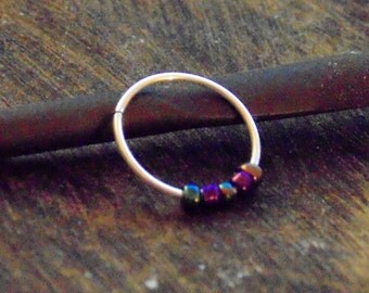 Sterling Silver Nose Ring - Silver Nose Hoop - Silver septum