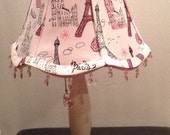 Pink Paris Themed Lamp - Base Included | Pink Poodle Lamp Theme