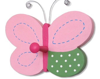 Sweet Butterfly With Peg Handpainted to Coordinates with Our Collection of "Hayley" Designs
