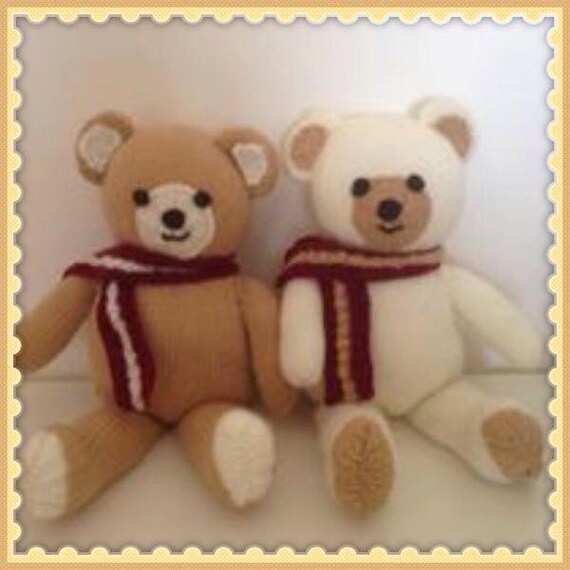Teddy Bear Knitting Pattern Soft toy Knitting Pattern for beginners.Teddy toy...