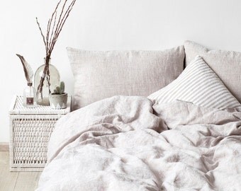 Melange Stone Washed Linen Duvet Cover