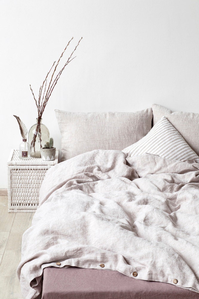 Duvet Cover Melange Stone Washed Linen Duvet Cover