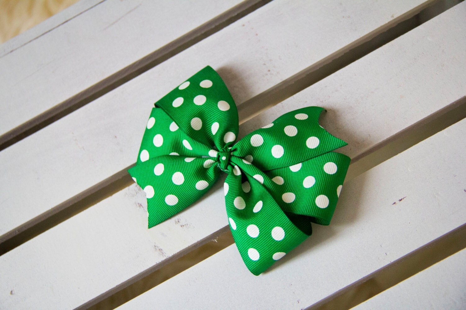 Polka Dot Pinwheel Hair Bow