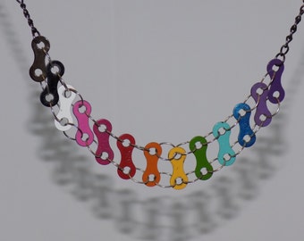 colored bicycle chain