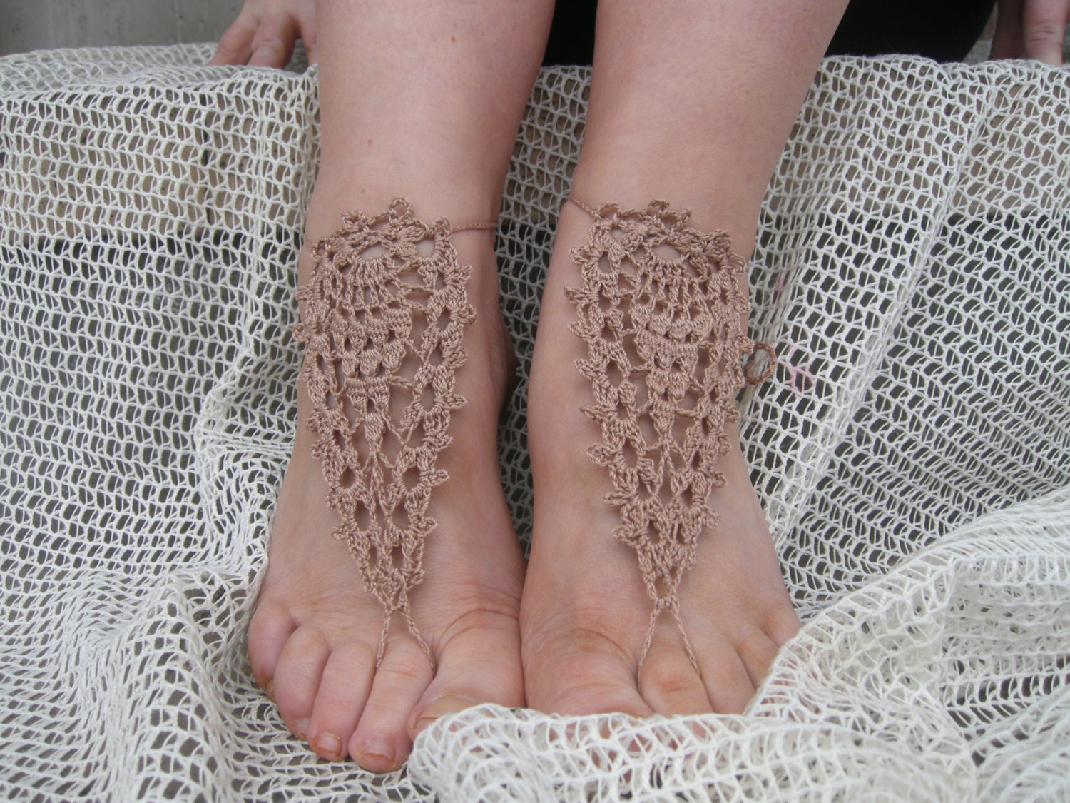 Crochet Barefoot Sandals, Nude shoes, Foot jewelry, Wedding, Victorian Lace, Sexy, Yoga, Anklet , Bellydance, Steampunk, Beach Pool steampunk buy now online
