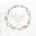 Flowers & Cameras. 6 Handpainted clipart invitation
