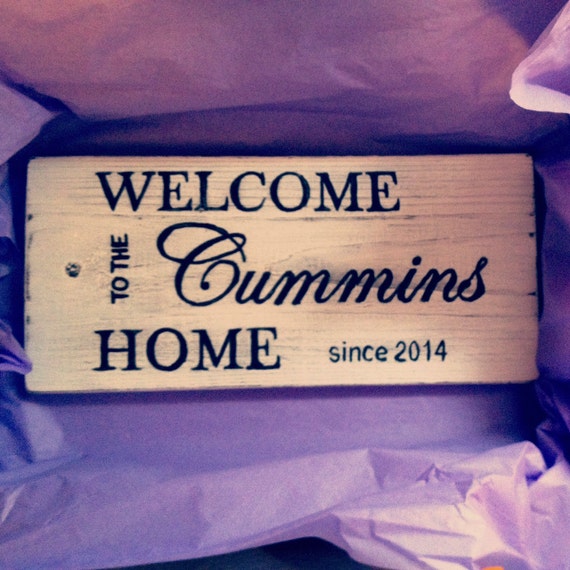 Items similar to Personalized Welcome to our Home Custom Sign