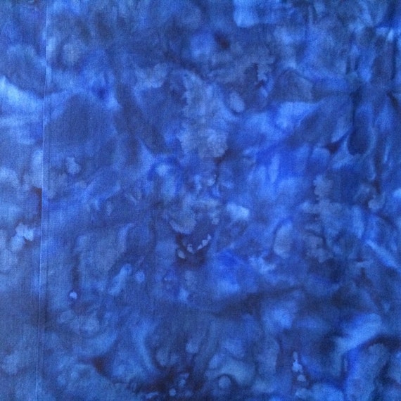 Black & Blue Batik Fabric By The Yard Or Fat By Woodlawndesigns