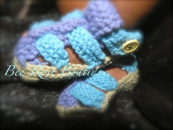knitted baby sandals ANY COLOR, baby girl sandals, baby boy sandals ...