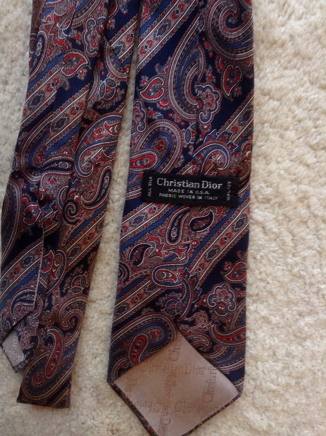 Paisley Christian Dior Tie / 70s Mens Couture Designer