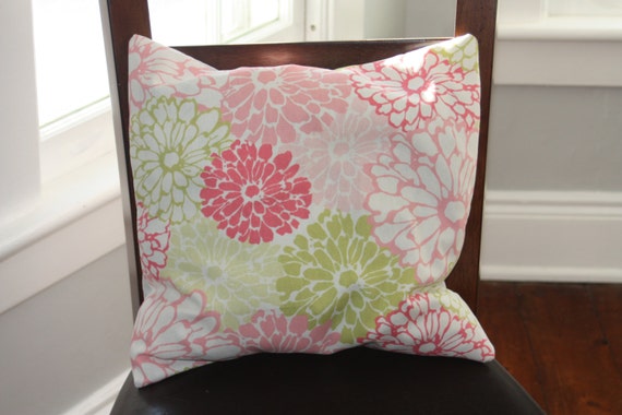 pink peony pillow cover 16x16 on etsy