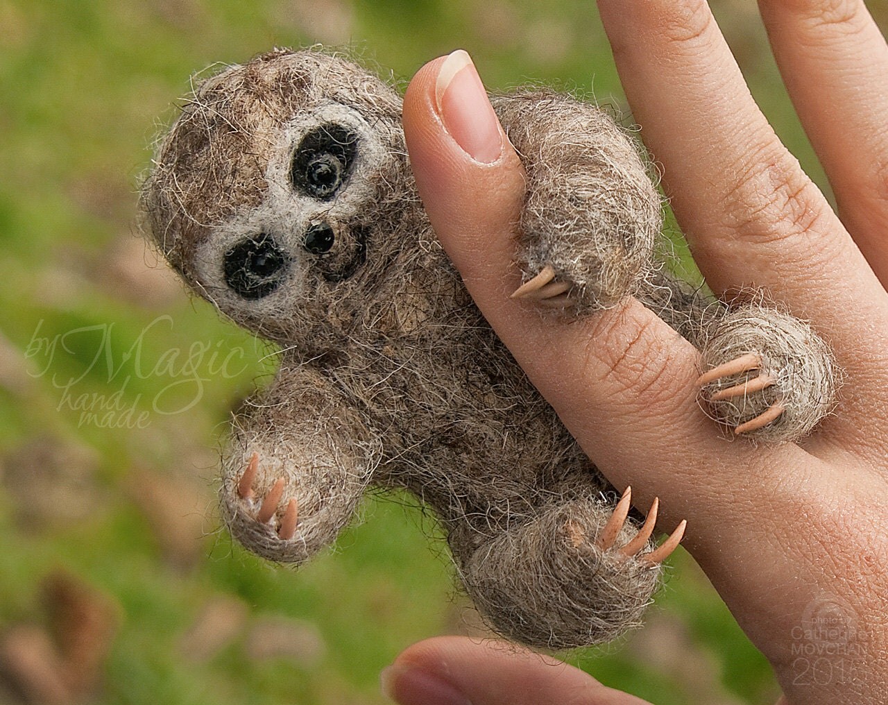 Felted sloth, cute sloth, needle felt animals, sloth gifts, small soft ...