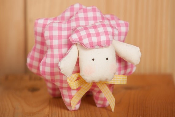 Tilda handmade lovely sheep ready to ship, heart, love,  fabric, nice gift