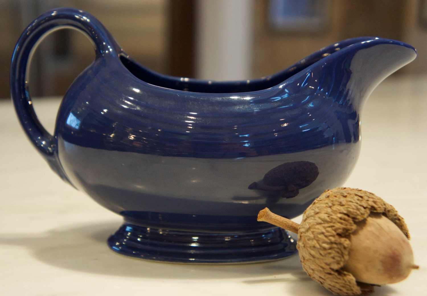 Fiestaware, Vintage, Homer Laughlin,19371950s, Colbalt Blue, Gravy