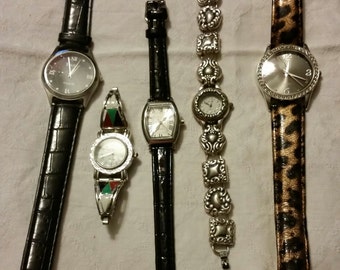 Destash Craft Upcycle Jewelry Watch Parts Mixed Lot - AS IS