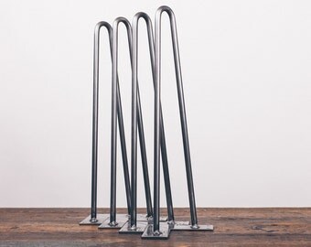 Modern table legs,- Straight - MCM table leg, Hairpin legs, DIY furniture hairpins legs for projects, metal legs for rustic or modern