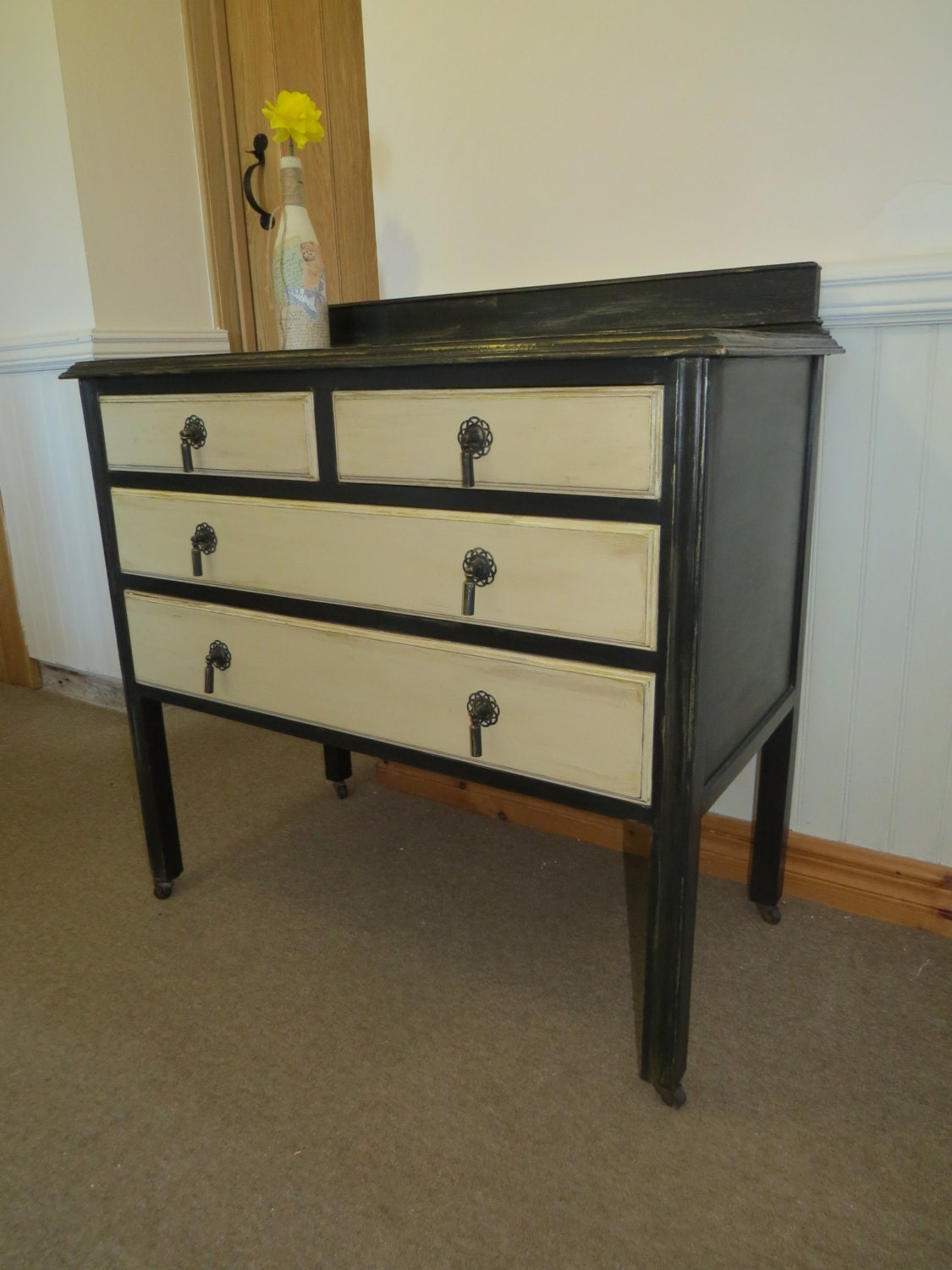 Upcycled Shabby Chic Chest of Drawers. Hand by Pearcottagecrafts