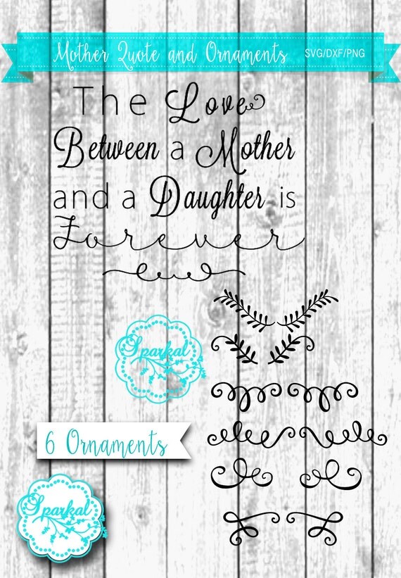 Download Mother and Daughter Mother's Day Quote SVG Cutting files