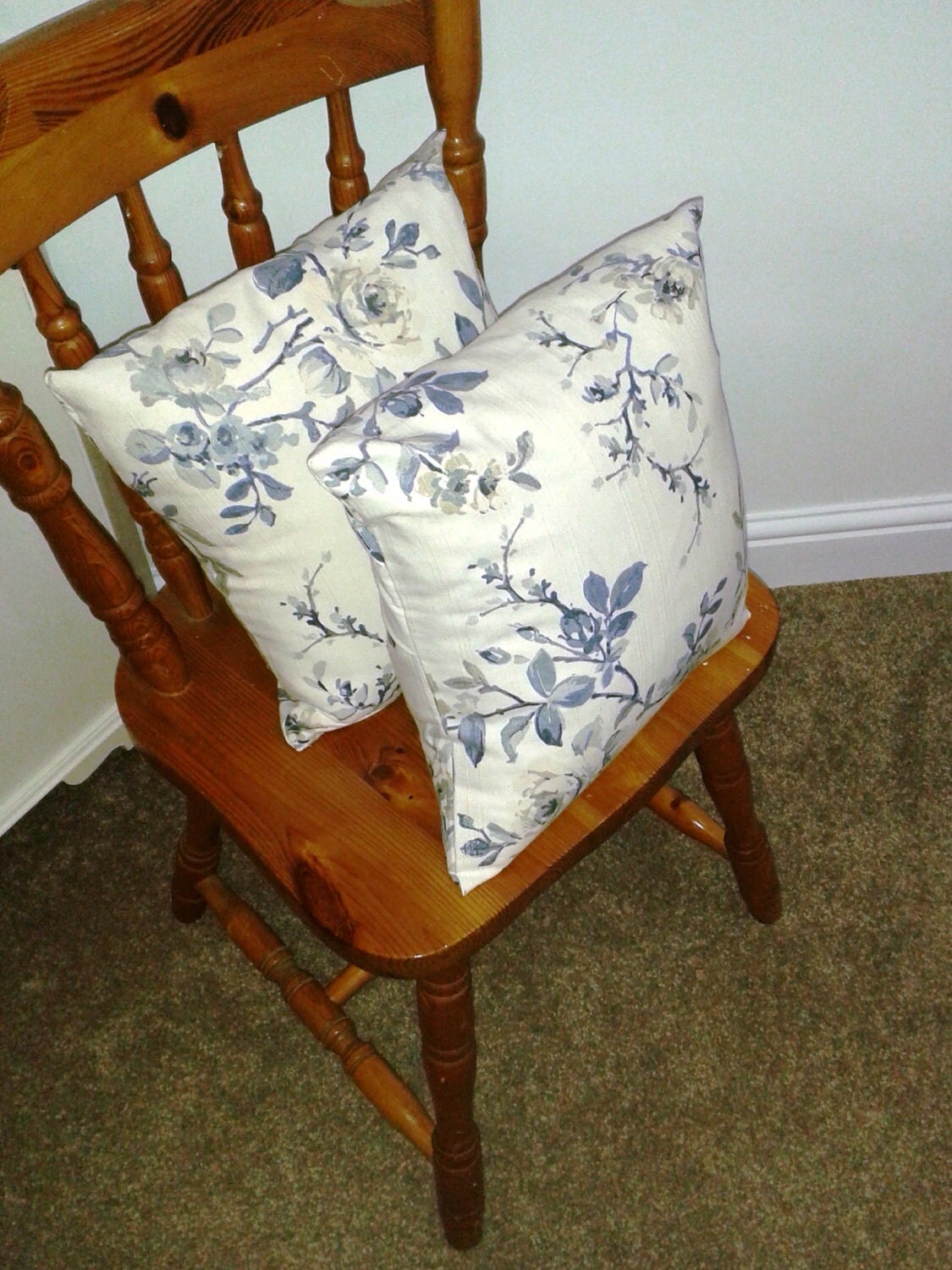 Cushions Hand Made In England. Elegnct Vinate Floral by BlakPoppi