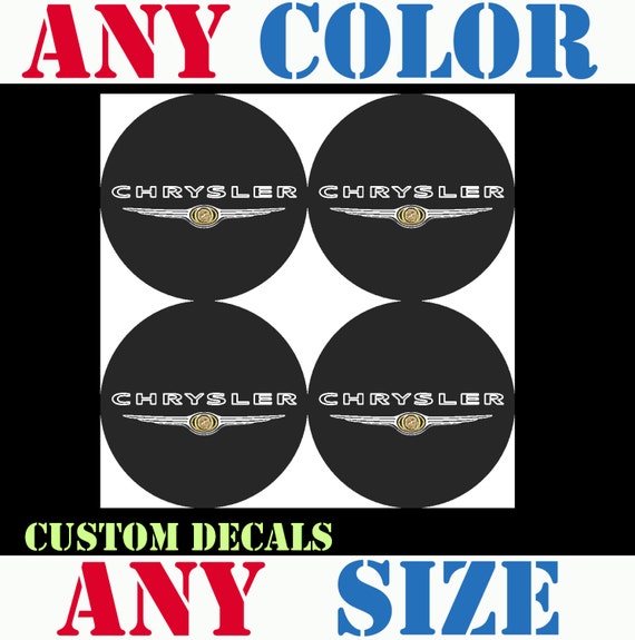 Chrysler LOGO Vinyl Center Cap Stickers Decals For by